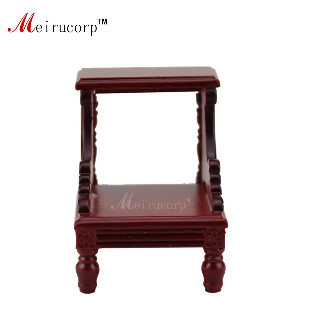 Tabouret échelle miniature sculpté à la main à l'échelle 1:12 pour maison de poupée
