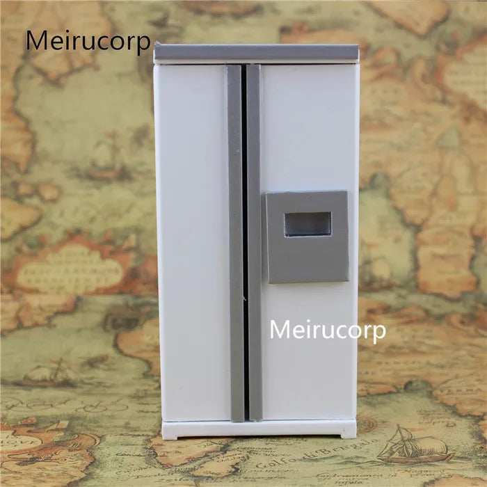 Miniatura de casa de muñecas a escala 1:12: refrigerador de doble puerta