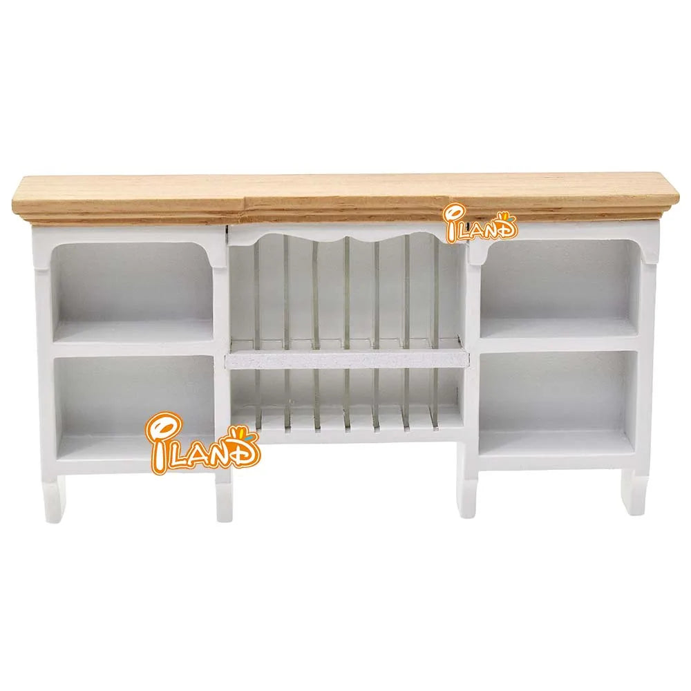 1:12 Scale Wooden Wall Hanging Cabinet Miniature Dollhouse Furniture For Kitchen Dining Room Storage Shelf