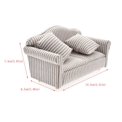 1:12 Scale Dollhouse Furniture Sofa Bookshelf Cabinet Coffee Table Miniature Living Room Accessories For Dollhouse Decoration