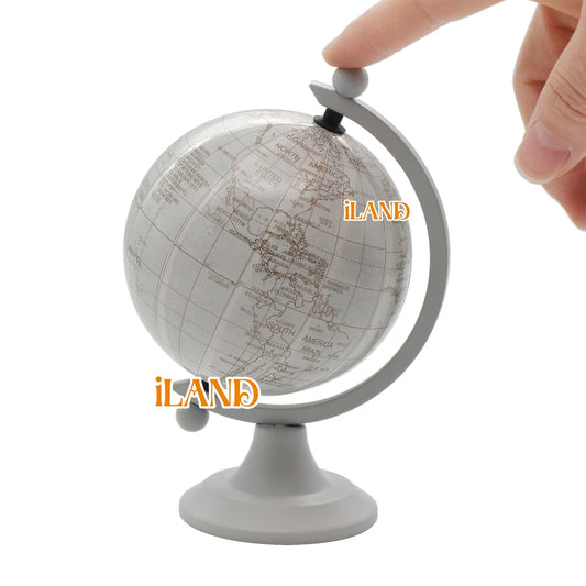 1:6 Scale Mini Globe For Dollhouse High Precision Rotating World Map Miniature Furniture For BJD Figures