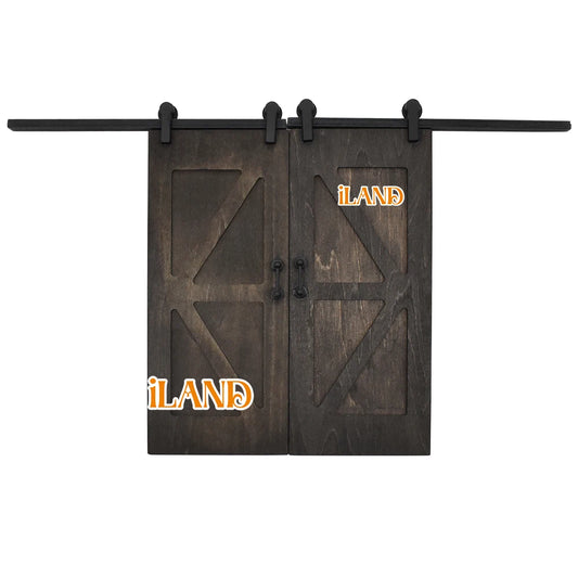 1:12 Scale Wooden Sliding Barn Doors Miniature Dollhouse Accessories 2pcs