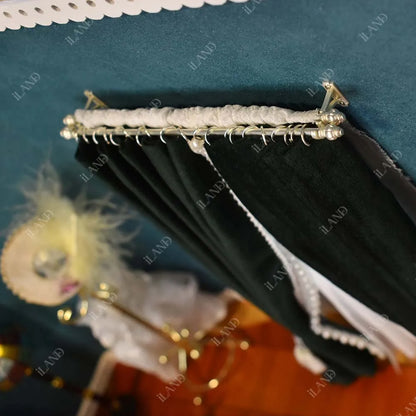 1:12 Scale Miniature Curtain Rods Luxury White Dollhouse Accessories