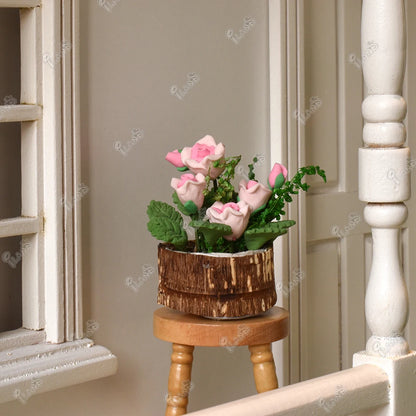 1:12 Scale Miniature Plants And Flowers Dollhouse Accessories Fairy Garden Decor Miniature Dollhouse Furniture