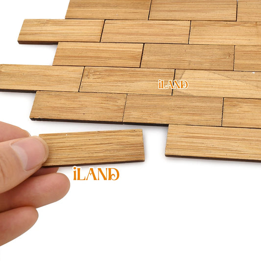 1:12 Scale Miniature Dollhouse Accessories 48 Pcs Light Bamboo Patchwork Flooring Geometric Tiles For Dollhouse Miniature Furniture