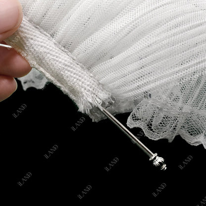 1:12 Scale Miniature Dollhouse Curtains Set Multi Layered Lace Tulle Window Dressing Accessories For Doll House Decor