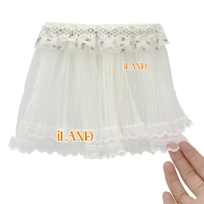 1:12 Scale Miniature Dollhouse Curtains Set Multi Layered Lace Tulle Window Dressing Accessories For Doll House Decor