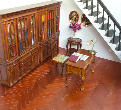 1:12 Scale Miniature Dollhouse Flooring 17x11 Inch 2 Pcs Gorgeous Mahogany Wooden Planks Miniature Furniture Accessories