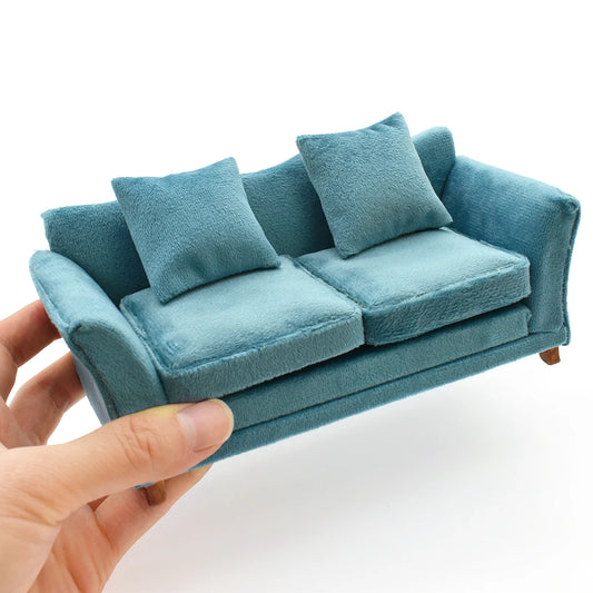 1:12 Scale Modern Miniature Sofa Dollhouse Furniture For Living Room