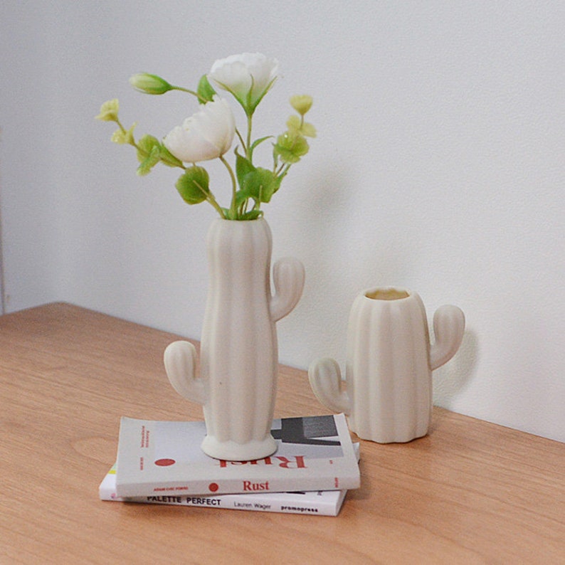 Vase miniature en forme de cactus à l'échelle 1:6, design géométrique, accessoires pour maison de poupée Blythe BJD