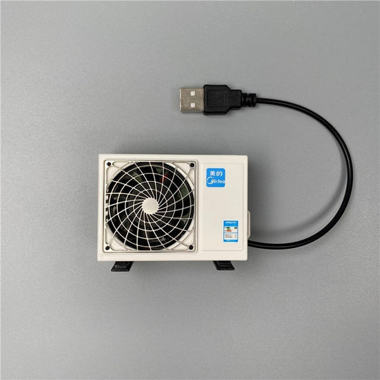 1:12 Scale Miniature Rotatable Air Conditioner Model Dollhouse Accessory Desktop Miniature Furniture For OB11 Dolls