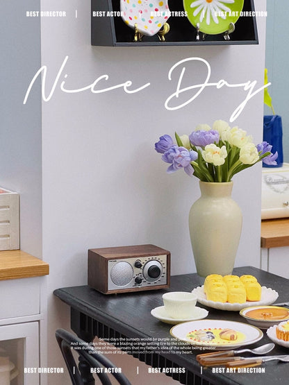 Radio miniature à l'échelle 1:6, lecteur audio, modèle BJD Blythe, accessoires pour poupées, meubles de maison de poupée, jouet de bureau pour enfants