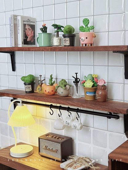 Estante de exhibición de pared en miniatura a escala 1:6, muebles para casa de muñecas BJD, Blythe, GSC, estante de almacenamiento de cocina, juguete en miniatura