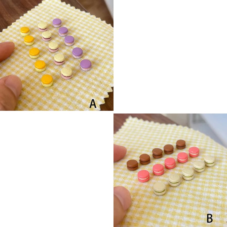 Juego de té de la tarde con postre macarrón en miniatura a escala 1:6, vajilla Nordic Lotus, accesorios de cocina para BJD y Blythe, muebles para casa de muñecas