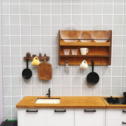 Cintres miniatures pour maison de poupée, échelle 1:6 et 1:12, porte-manteaux, support mural, crochets, accessoires de décoration pour la maison, BJD, Ob11, Blythe, GSC