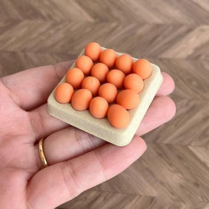 Juego de cestas de huevos en miniatura a escala 1:12: accesorios de cocina para muñecas BJD, Blythe y GSC