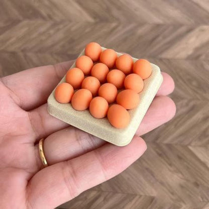 Cesta para huevos en miniatura a escala 1:6, bandeja para huevos, batidor de huevos, accesorios de cocina, muebles para casa de muñecas BJD Ob11, Blythe GSC, juguetes para casa de juegos