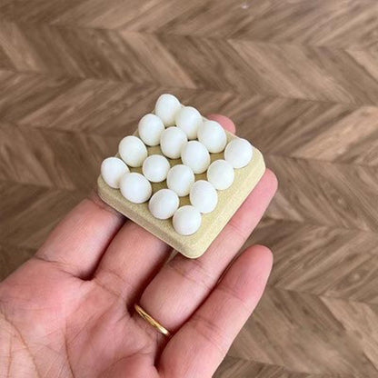 Cesta para huevos en miniatura a escala 1:6, bandeja para huevos, batidor de huevos, accesorios de cocina, muebles para casa de muñecas BJD Ob11, Blythe GSC, juguetes para casa de juegos