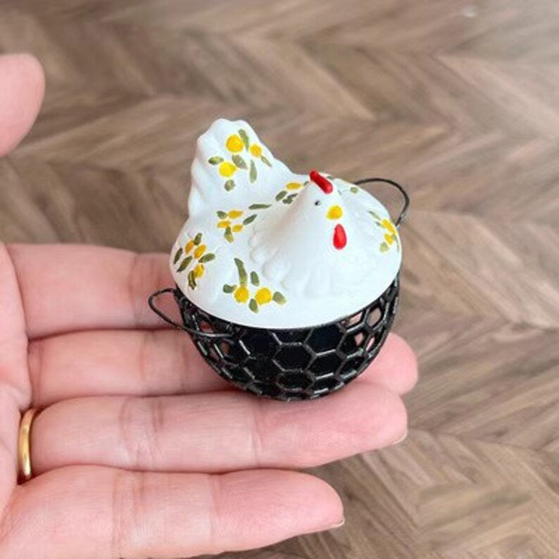 Juego de cestas de huevos en miniatura a escala 1:12: accesorios de cocina para muñecas BJD, Blythe y GSC