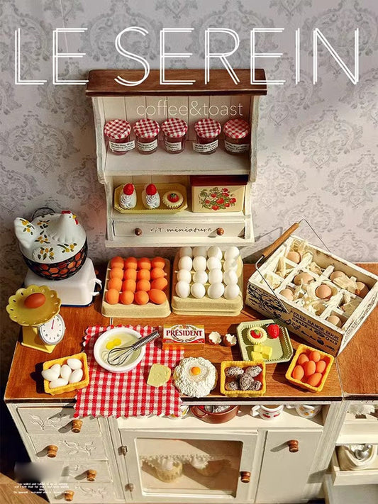 Panier à œufs miniature à l'échelle 1:12 - Accessoires de cuisine pour maison de poupée BJD, Blythe et GSC