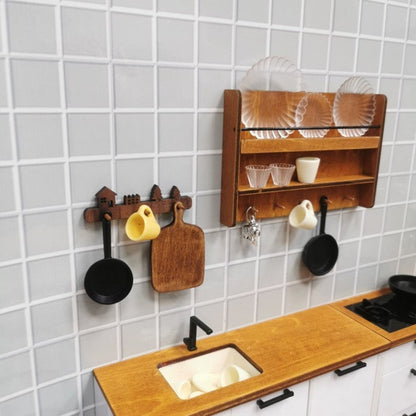 Cintres miniatures pour maison de poupée, échelle 1:6 et 1:12, porte-manteaux, support mural, crochets, accessoires de décoration pour la maison, BJD, Ob11, Blythe, GSC