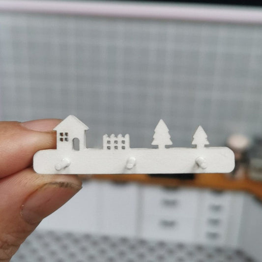 Cintres miniatures pour maison de poupée, échelle 1:6 et 1:12, porte-manteaux, support mural, crochets, accessoires de décoration pour la maison, BJD, Ob11, Blythe, GSC