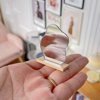 Miroir de maquillage miniature fait main à l'échelle 1:6, accessoire pour maison de poupée Blythe BJD OB11, jouet de bureau