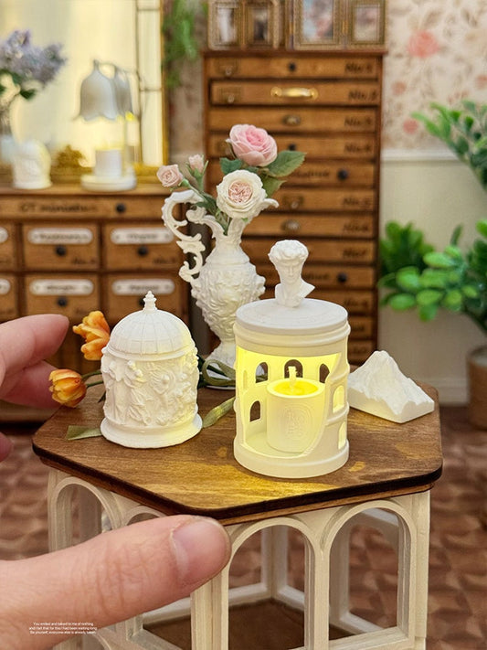 Ensemble de bougies d'aromathérapie miniatures, lampe de table et vase, accessoires de décoration pour maison de poupée, échelle 1:6, pour poupées BJD Blythe GSC