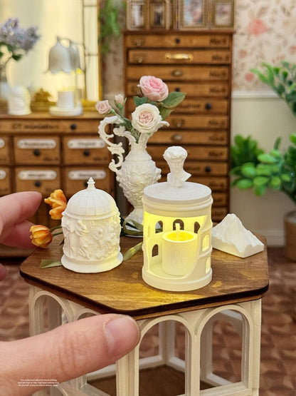 Bougie d'aromathérapie miniature à l'échelle 1:6, lampe de table, vase, boîte à mouchoirs, accessoires pour maison de poupée BJD Blythe GSC, jouet de bureau