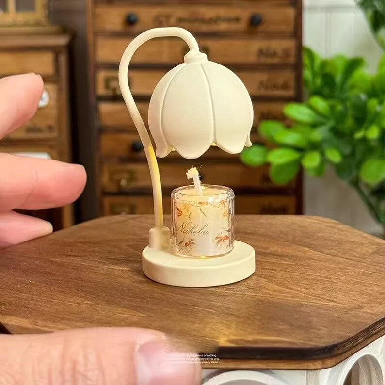 Ensemble de bougies d'aromathérapie miniatures, lampe de table et vase, accessoires de décoration pour maison de poupée, échelle 1:6, pour poupées BJD Blythe GSC
