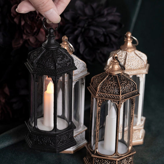 Lanterne magique hexagonale miniature à l'échelle 1:6, décoration rétro lumineuse pour maison de poupée BJD Blythe