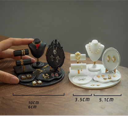 Juego de exhibición de joyas en miniatura a escala 1:6, accesorios para casa de muñecas, modelo de juguete de escritorio BJD Blythe