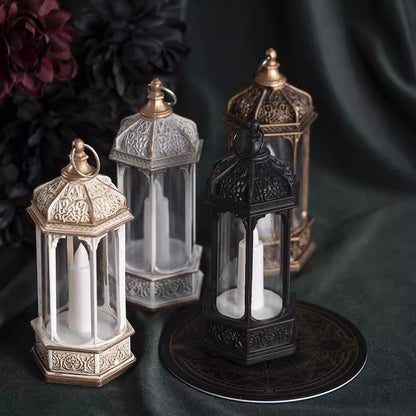 Lanterne magique hexagonale miniature à l'échelle 1:6, décoration rétro lumineuse pour maison de poupée BJD Blythe