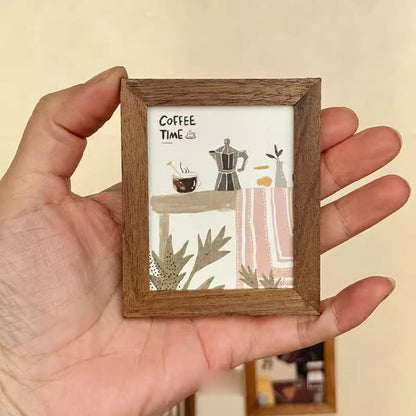 Peinture miniature rétro à l'échelle 1:6 pour maison de poupée, décoration murale pour poupées BJD et Blythe