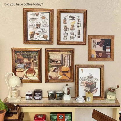 Cadre photo mural miniature rétro à l'échelle 1:6 pour maison de poupée BJD Blythe, accessoires de meubles