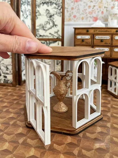 Mueble de casa de muñecas en miniatura medieval hexagonal a escala 1:6 para BJD Blythe
