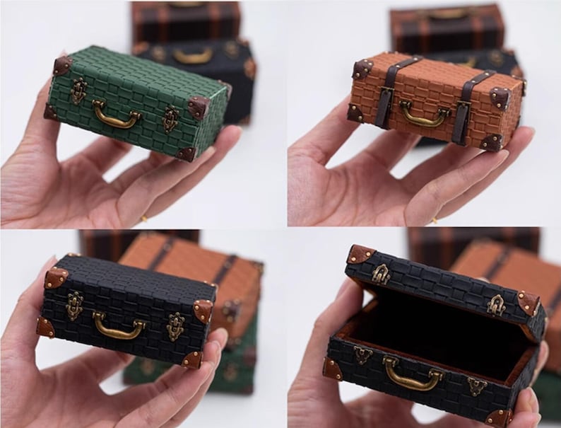 Valise miniature à l'échelle 1:6, sac à main tissé rétro, bagage à main, modèle BJD Blythe GSC, accessoires de meubles de maison de poupée, jouet de bureau