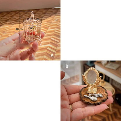 Banco de trabajo de laboratorio científico en miniatura a escala 1:6 con microscopio, modelo de tubo de ensayo, muebles para casa de muñecas en miniatura, accesorios para juguetes BJD Blythe