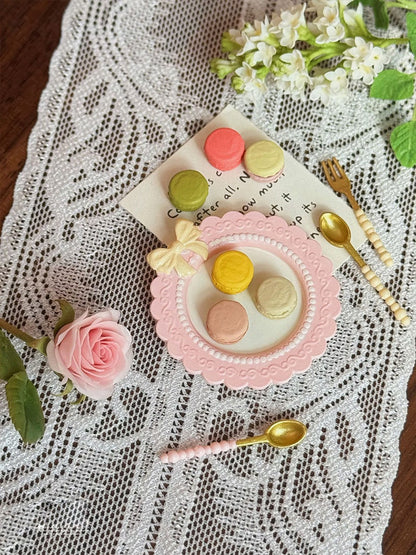 Juego de platos de pajarita en miniatura a escala 1:6 - Accesorios de cocina para muñecas BJD y Blythe