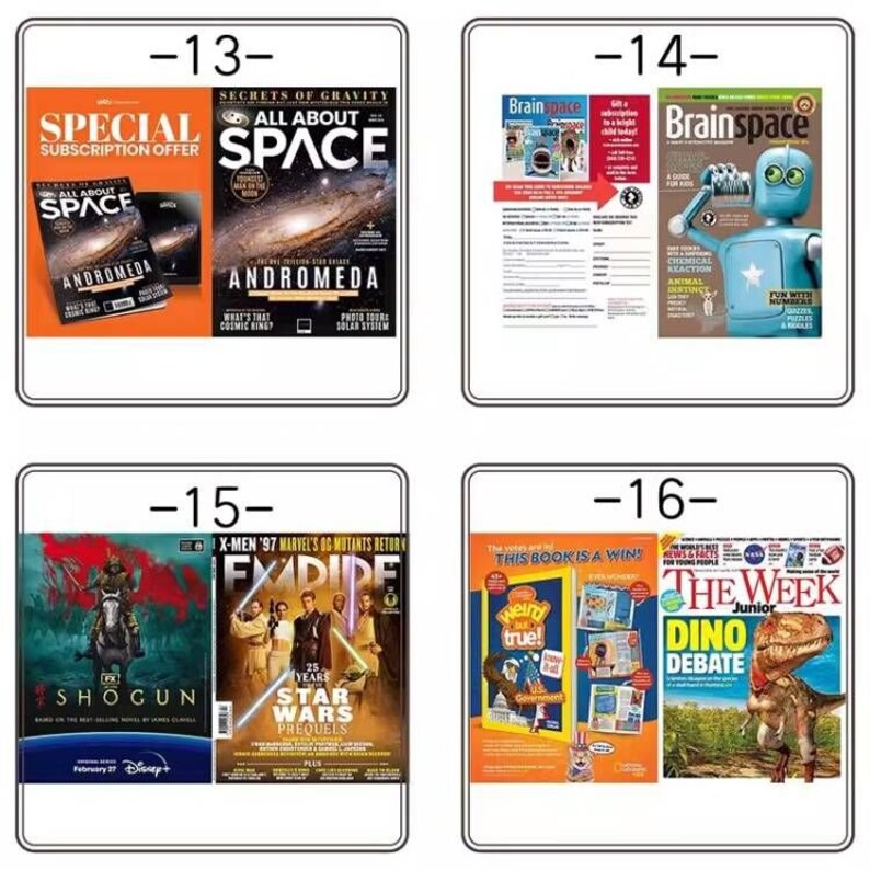 Ensemble de 4 magazines de mode miniatures à l'échelle 1:6 pour maison de poupée, livres, accessoires, décoration d'intérieur pour BJD/Blythe