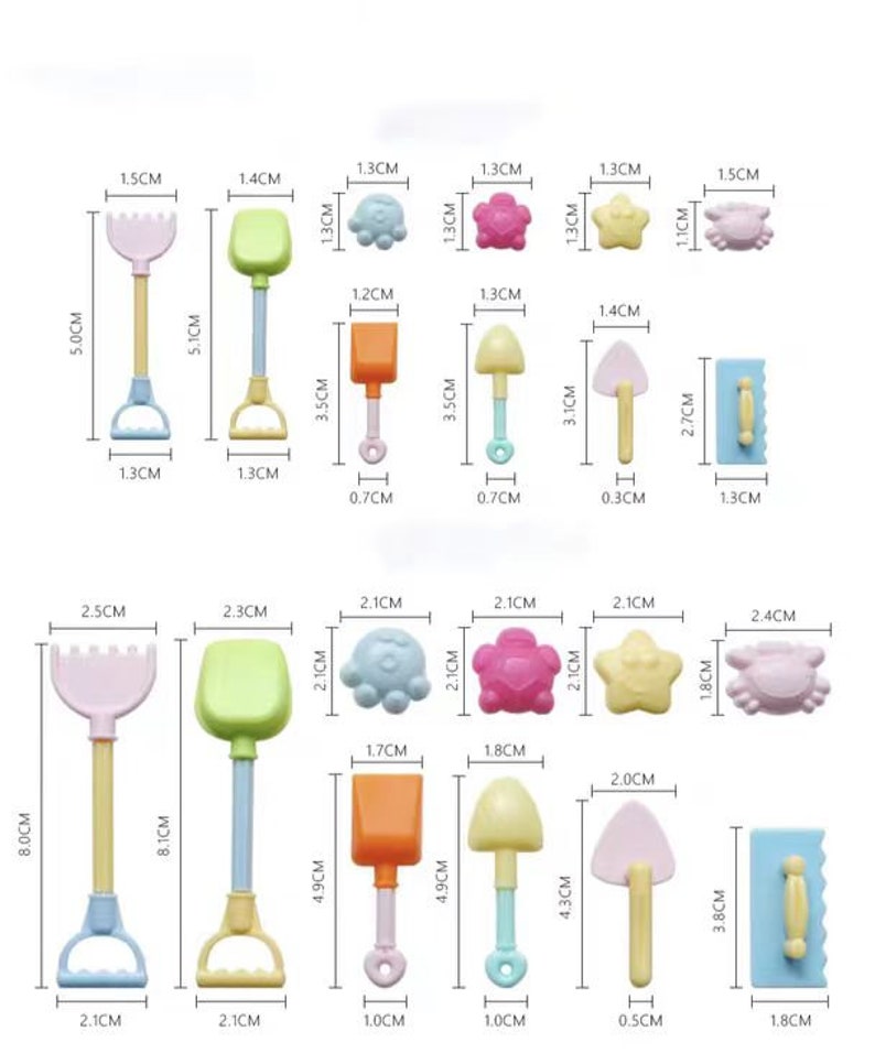 Ensemble d'outils miniatures pour creuser le sable à l'échelle 1:6, pour maison de poupée, scène de plage, BJD, Blythe, GSC, modèle de bureau, jouets