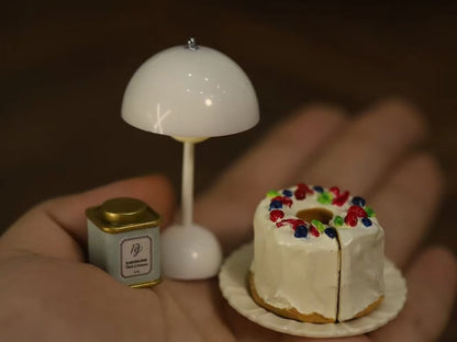 Lampe de simulation miniature pour maison de poupée, échelle 1:6, lumière ronde, jouet lumineux pour BJD Blythe, accessoire de bureau