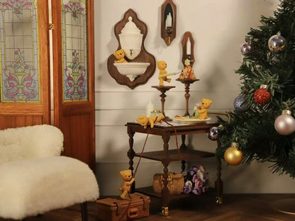 Candelabro francés en miniatura de bronce - Decoración de pared para casa de muñecas a escala 1:6 para coleccionistas de Blythe y BJD