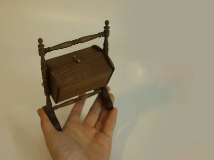 1:6 Scale Miniature Vintage French Embroidery Shelf - DIY Dollhouse Accessory for BJD, Blythe & Cross Stitch Rooms