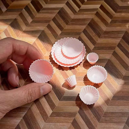 Juego de vajilla de cocina para casa de muñecas en miniatura a escala 1:6: 8 platos y cuencos para muñecas BJD, Blythe y GSC.