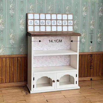 Armoire florale miniature à l'échelle 1:6, buffet, meubles de maison de poupée BJD Blythe GSC, accessoires de chambre à coucher, décoration de bureau