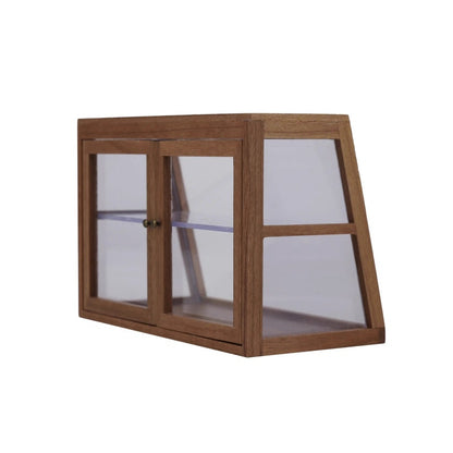 Gabinete de madera en miniatura a escala 1:6 para casa de muñecas BJD Blythe, vitrina de almacenamiento de postres, muebles en miniatura, modelo de escritorio, juguete