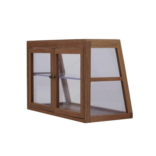 Gabinete de madera en miniatura a escala 1:6 para casa de muñecas BJD Blythe, vitrina de almacenamiento de postres, muebles en miniatura, modelo de escritorio, juguete