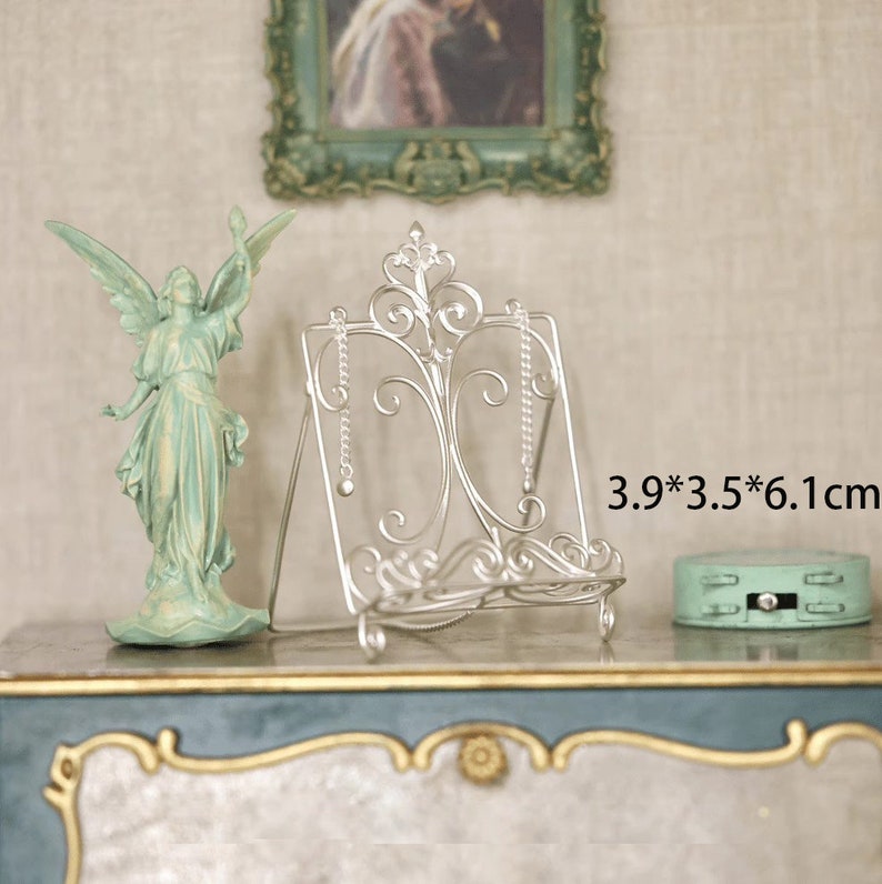Lampe de bureau miniature échelle 1:6, horloge rétro, chandelier, support de lecture, accessoires pour maison de poupée BJD Blythe, décoration de bureau, jouets