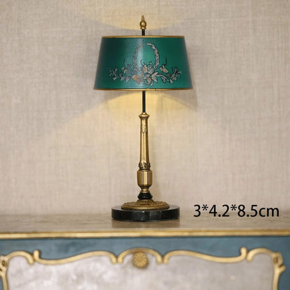 Lampe de bureau miniature échelle 1:6, horloge rétro, chandelier, support de lecture, accessoires pour maison de poupée BJD Blythe, décoration de bureau, jouets